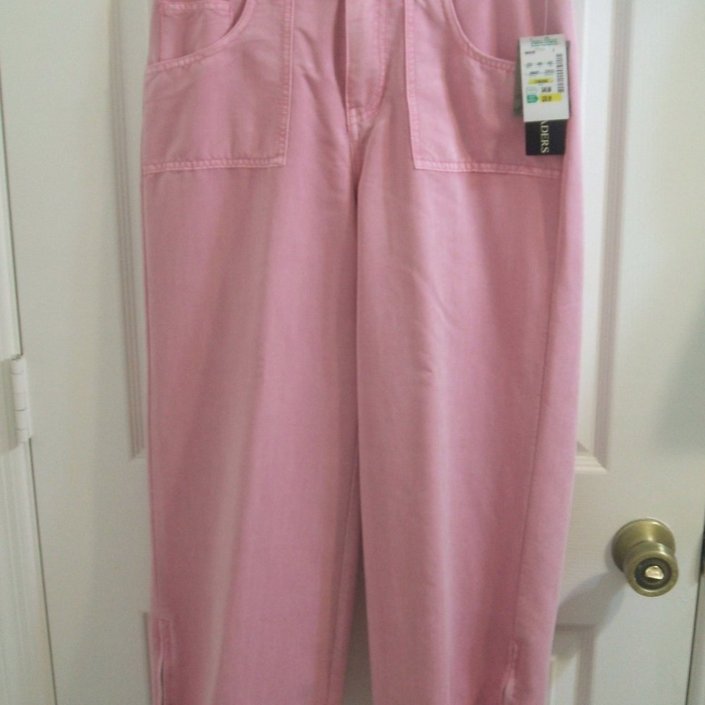 BAMBOO TRADERS PINK JEAN crop STYLE PANT sz 2